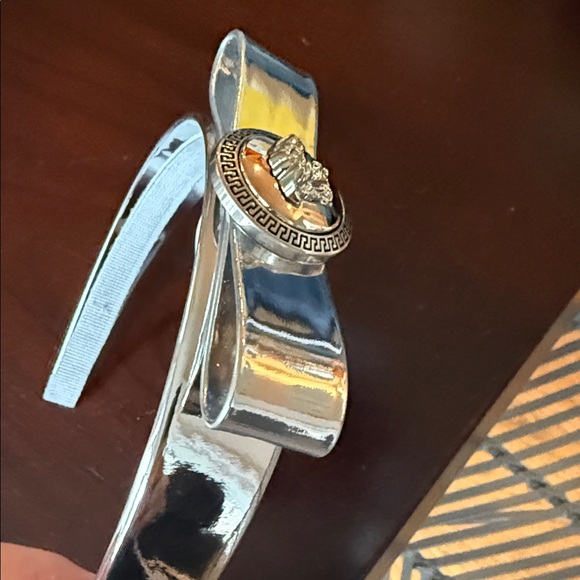 Versace Metallic Silver Hairband - Picture 4 of 7